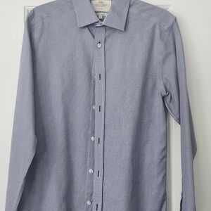 Hawes & Curtis Navy Striped Dress Shirt